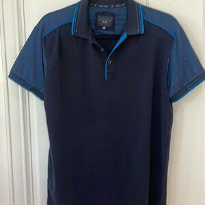 Marc Asher blue golf polo shirt size large